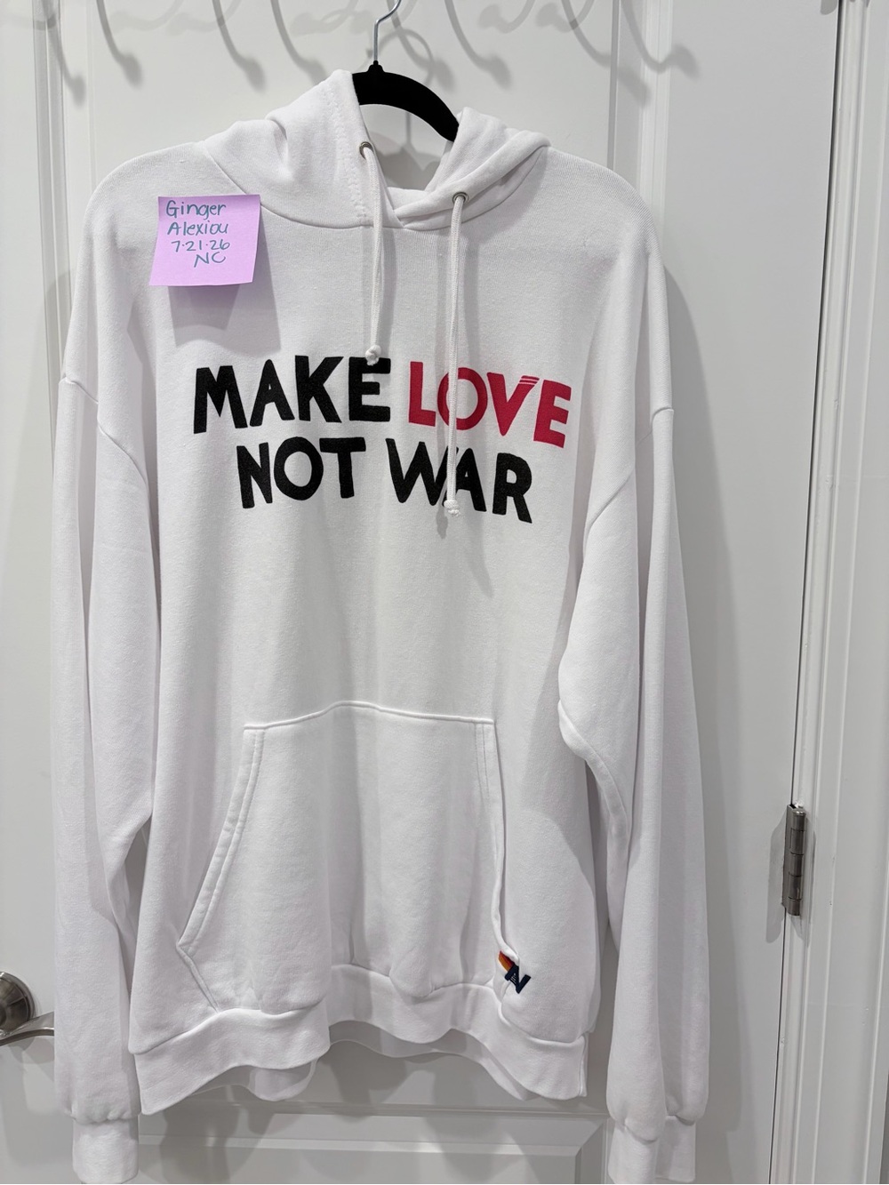 RARE! Aviator Nation Make Love Not War Hoodie